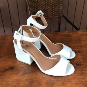 White Heels, worn once!